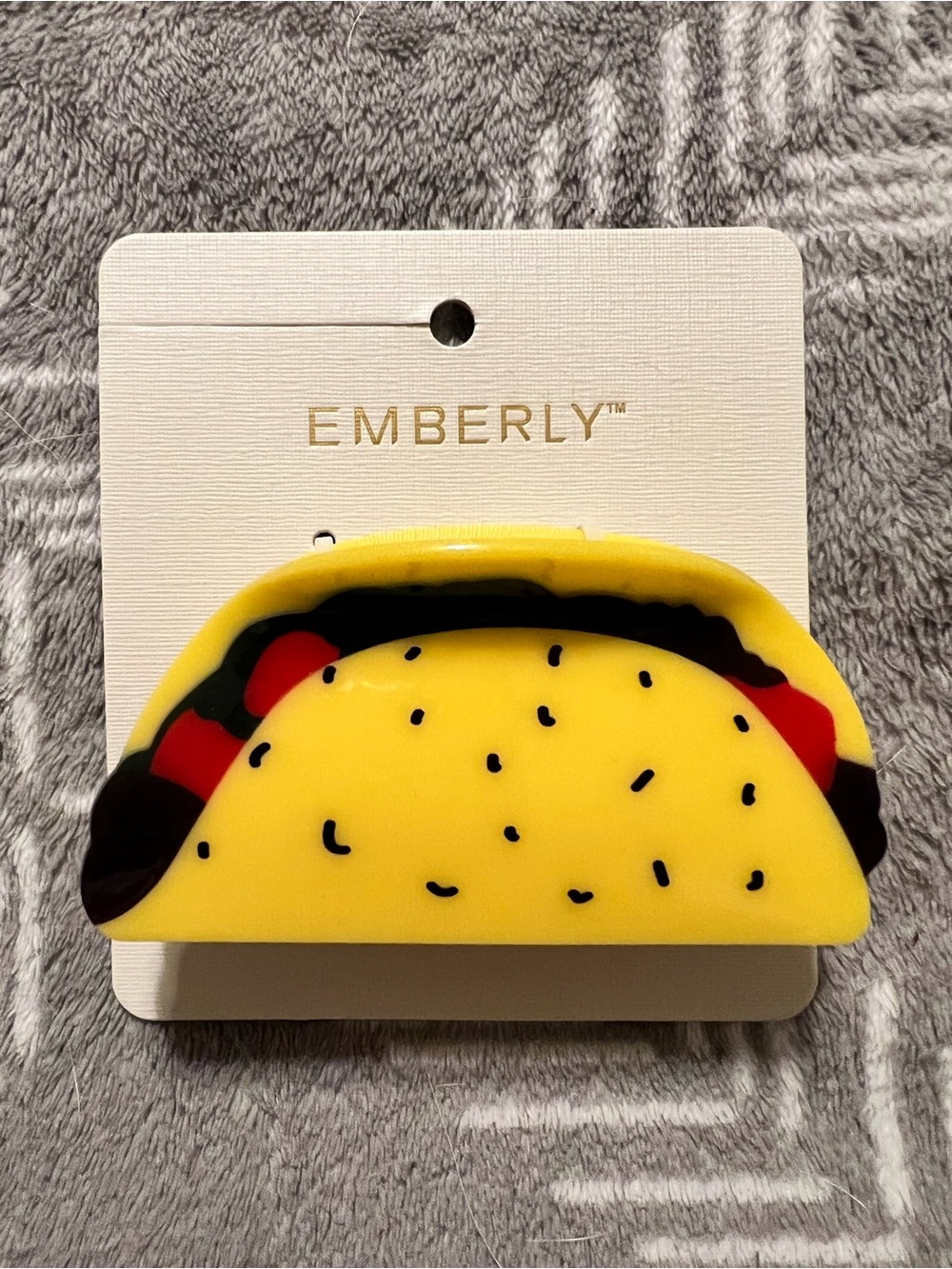 Emberly Yellow Taco Hair Claw Clip